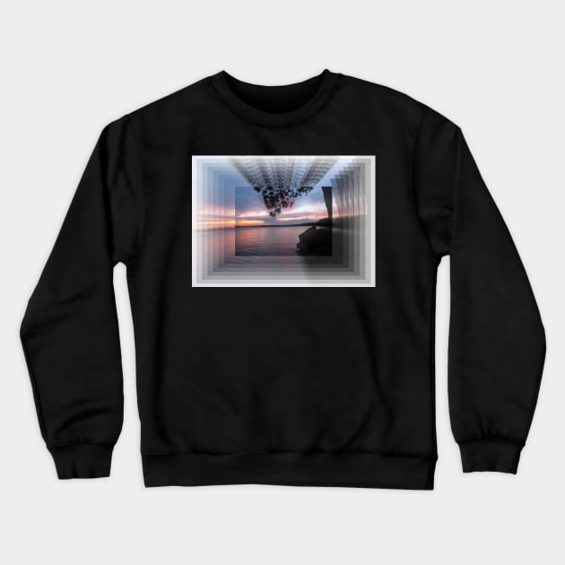 Sunset At Lake Catchcoma-Available As Art Prints-Mugs,Cases,Duvets,T Shirts,Stickers,etc Crewneck Sweatshirt by born30